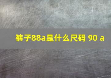 裤子88a是什么尺码 90 a